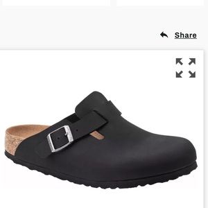 Vegan Black Boston Birkenstocks size 38